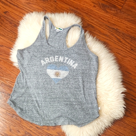 Tipsy Elves Tops - Tipsy Elves Argentina Racerback Cotton Tank Top